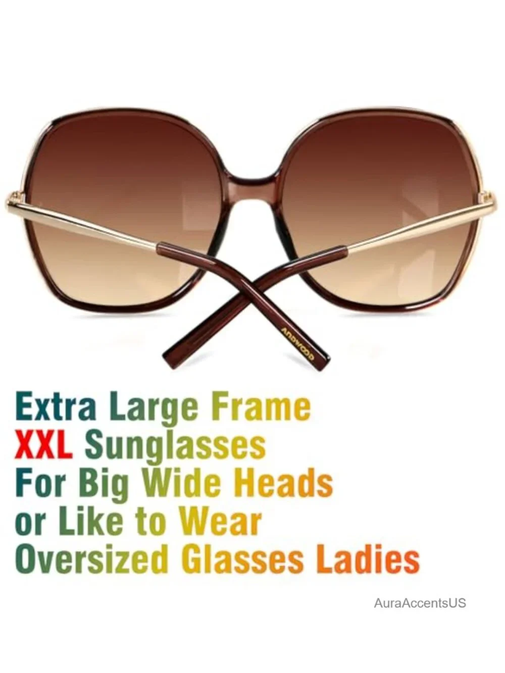 Oversized Square Sunglasses UV400 Full-Frame Retro Wide Face Shades